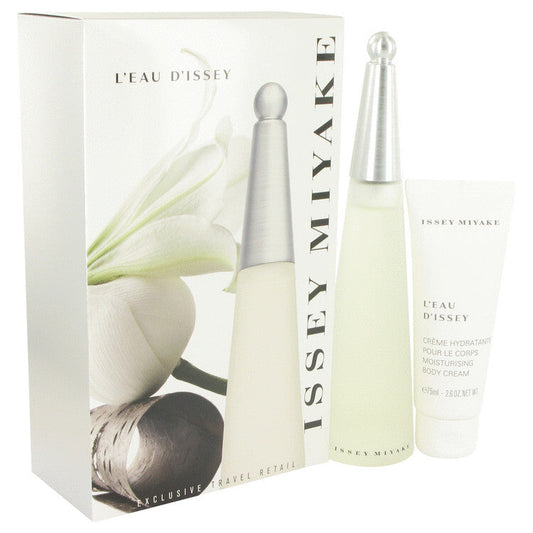 L'eau D'issey (issey Miyake) Gift Set By Issey Miyake - Size: 3.3 oz Eau DeToilette Spray + 2.6 oz Body Cream