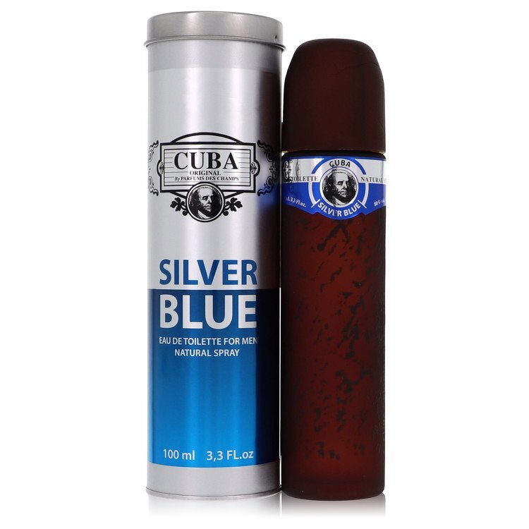 Cuba Silver Blue Eau De Toilette Spray By Fragluxe - Size: 100 ml Eau De Toilette Spray